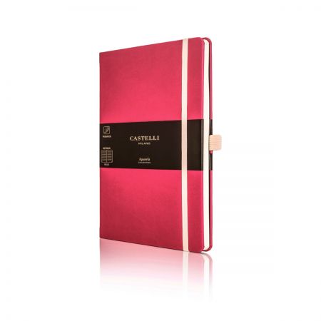Aquarela Medium Ruled Notebook - Amaranth 