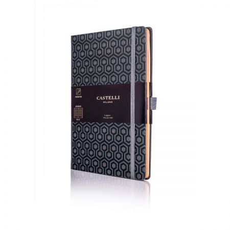 Honeycomb Copper Medium Ruled Notebook 