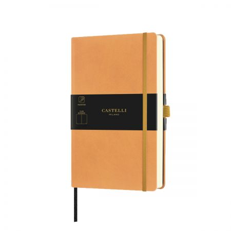 Aquarela Medium Plain Notebook - Clementine