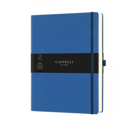 Aquarela Large Ruled Notebook - Blue Sea