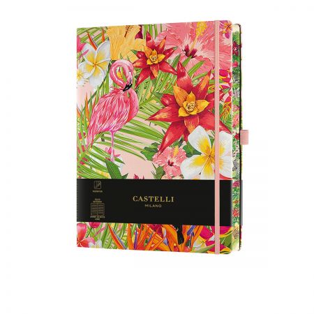 Eden Large Ruled Notebook - Flamingo